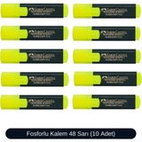 Faber-Castell Fosforlu Kalem 48 Serisi Sarı Renk 10 Adet Doldurulabilir Kalem Seti