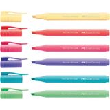 Faber-Castell Fosforlu Kalem 6'lı Pastel Renk Seti İnce Uçlu Çizim Deneyimi
