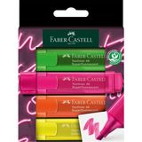 faber-castell fosforlu kalem (ışaret kalermi) textliner şeffaf genz 4 renk 46 - Yok