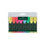 Faber Castell Fosforlu Kalem Karışık Renk 8'li Set,Su Bazlı, Kesik Uçlu, Ergonomik Tasarım