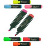 FABER-CASTELL Fosforlu Kalem Pembe Kırmızı İşaret Kalem 1548 Texliner Tüm Renkler 2 Adet