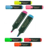 FABER-CASTELL Fosforlu Kalem Pembe Mavi İşaret Kalem 1548 Texliner Tüm Renkler 2 Adet