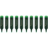 Faber-Castell Fosforlu Kalem Seti 10 Adet Yeşil Renk Kalın Uç