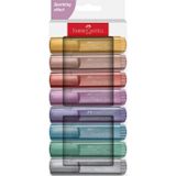 Faber-Castell Fosforlu Kalem Seti, 8’li, Pastel Renkler, Su Bazlı Mürekkep, Kesik Uç, 3 Farklı Çizgi Kalınlığı Çok Renkli