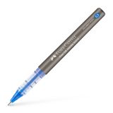 Faber-Castell Free Ink Roller Kalem 0.5, Mavi, Silinmez Kalıcı Mürekkep, İğne Uçlu, Akıcı Yazım, Mürekkep Göstergeli