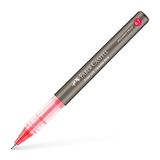 Faber-Castell Free Ink Roller Kalem 0.7, Kırmızı, Silinmez Kalıcı Mürekkep, İğne Uçlu, Akıcı Yazım, Mürekkep Göstergeli