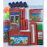 Faber-Castell Full Okul Seti 12 Renk Kuru Boya Pastel Boya Sulu Boya Kalem 60 Parça