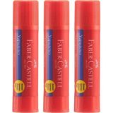 Faber-Castell Glue Stick Yapıştırıcı Katı Yapıştırıcı 40 gr Ruj Yapıştırıcı 3 Adet - Beyaz - Standart