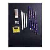 Faber Castell Goldfaber 1221 Dereceli Eskiz Çizim Kalem Seti 10 Parça + Dağıtıcı + Hamur Silgi + Silgi + Açacak