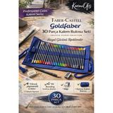 Faber-Castell Goldfaber 30 Parça Kalem Rulosu Seti Renkli Kalem Çizim Boyama Eskiz Seti