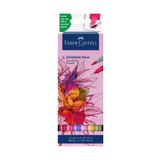 Faber Castell Goldfaber Aqua 6’lı Çift Uçlu Marker Seti,Flowers Renkleri,Su Bazlı, Fırça ve Fineliner Uçlu