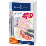 Faber-Castell Goldfaber Aqua Boya Kalemi Hediye Seti 36’lı, 12 Pastel ve 24 Klasik Renk, Yüksek Pigmentli - Sulandırılabilir Boya Kalemi
