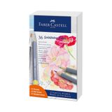 Faber-Castell Goldfaber Aqua Boya Kalemi Hediye Seti 36’lı, 12 Pastel ve 24 Klasik Renk, Yüksek Pigmentli