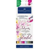 faber-castell goldfaber aqua çift uç markör kalem 6 renk kaligrafi 5188164524000 - Yok