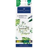 Faber Castell Goldfaber Aqua Çift Uçlu Markör Kaligrafi 6’lı Set – Su Bazlı, Çevre Dostu, Sanatsal Kalemler