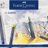 Faber-Castell Goldfaber Sulu Boya Kalemi, 24 Renk, Yüksek Pigment, Canlı Renkler, Su ile Çözünebilir, Dayanıklı Uç