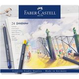 Faber Castell Goldfaber Sulu Boya Kalemi, 24 Renk, Yüksek Pigment, Canlı Renkler, Su Ile Çözünebilir