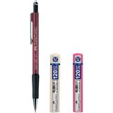 Faber Castell Grip 1347 0.7 Bordo Versatil Kalem ve 2 Adet 120'li 0.7 Uç