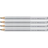 Faber-Castell Grip 2001 Jumbo Üçgen Kurşun Kalem Gri 4'lü