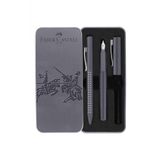 Faber Castell Grip 2010 Dapple Gray Dolma Kalem ve Tükenmez Kalem Seti