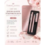 Faber Castell Grip 2011 Gül Dolma Kalem ve Tükenmez Kalem Seti