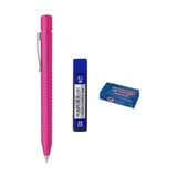 Faber-Castell Grip 2011 Okul Seti Kalem 0.7 mm Pembe + Silgi + Uç