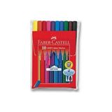 Faber-Castell Grip Keçeli Kalem 10'lu Poşet Parlak Renkler Ergonomik Tasarım