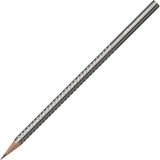 Faber-Castell Grip Parlak Renkler Kurşun Kalem 5'li - Parlak Gümüş