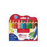Faber Castell Grippy Jumbo Mineli 10'lu Kuru Boya Kalemi