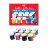 Faber Castell Guaj Boya 12 Renk x 15 Ml Su Bazlı Şişe 1 Paket Faber Castell Guaj Boya Seti Şişe İçerisinde 12 li Okul Hobi