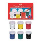 Faber Castell Guaj Boya 6 Renk x 15 Ml Su Bazlı Şişe 1 Paket Guaj Boya Seti Şişe İçerisinde 6 lı Okul Hobi