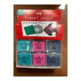 Faber Castell Hamur Silgi, 18 Adet, Pembe Turkuaz Mor Renkte