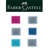 Faber-Castell Hamur Silgi 6'lı (Pembe, Mavi, 3 Gri, Lacivert)