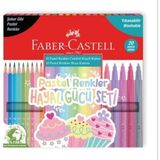 Faber-Castell Hayal Gücü Seti 20 Parça Pastel Üçgen Boya Kalemi ve Konforlu Keçeli Kalem Dayanıklı Kutuda