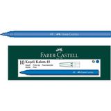 Faber-Castell Iğne Uçlu Keçeli Kalem Seti, 10’lu, Mavi Renk, Havalandırmalı Kapak, Kağıt ve Karton Y