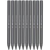 Faber-Castell İğne Uçlu Keçeli Kalem Seti, 10’Lu, Siyah Renk, Havalandırmalı Kapak, Kağıt Karton Yüzeyler İçin Uygun