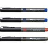 Faber-Castell İğne Uçlu Roller Kalem 0.5 mm Mavi 2'li + Kırmızı Tekli + Siyah Tekli