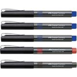 Faber-Castell İğne Uçlu Roller Kalem 0.5 mm Mavi 3'lü + Kırmızı Tekli + Siyah Tekli