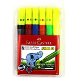 Faber-Castell Jumbi-Neon Floresan Markör 6'lı Poşet