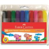 Faber Castell Jumbo 47 Permanent 10 Renk Markör Koli Kalemi