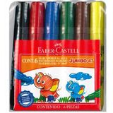 Faber-Castell Jumbo 47 Permanent Markör Koli Kalemi 6 Renk (030647)