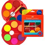 Faber-Castell Jumbo Suluboya 12 Renk Çocuklar İçin Güvenli 40mm Boya Seti
