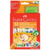 Faber-Castell Jumbo Üçgen Beyaz 12 Li Kuru Boya Kalem