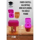 Faber-Castell Kalemtraş, Mini Kutu Model, Tek Gözlü, Pembe