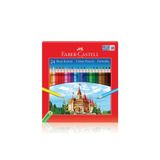 Faber Castell Karton Kutu Kuru Boya Tam Boy 24 Renk,Çok Renkli