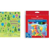 Faber-Castell Karton Kutu Sulu Boya Kalemi, 24 Renk, Suda Çö... +1 Parça Fırsat Seti