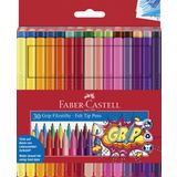 Faber Castell Keçeli Kalem, 30 Renk,Ergonomik Üçgen Şekil,Canlı Renkler
