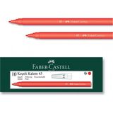 faber-castell keçeli kalem kırmızı 5061 155003 (10 lu paket) - Yok