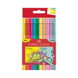 Faber Castell Keçeli Kalem,Neon,Pastel 10'lu,Ergonomik Üçgen Şekil,Canlı Renkler