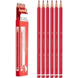 Faber-Castell Kırmızı Kurşun Kalem 12'li Ahşap Malzeme ile Ergonomik Tasarım - 12 Adet